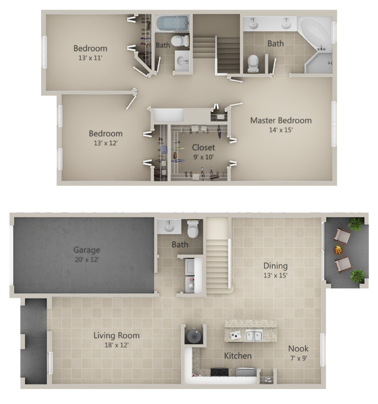 2D Floor Plan for The Sequoia